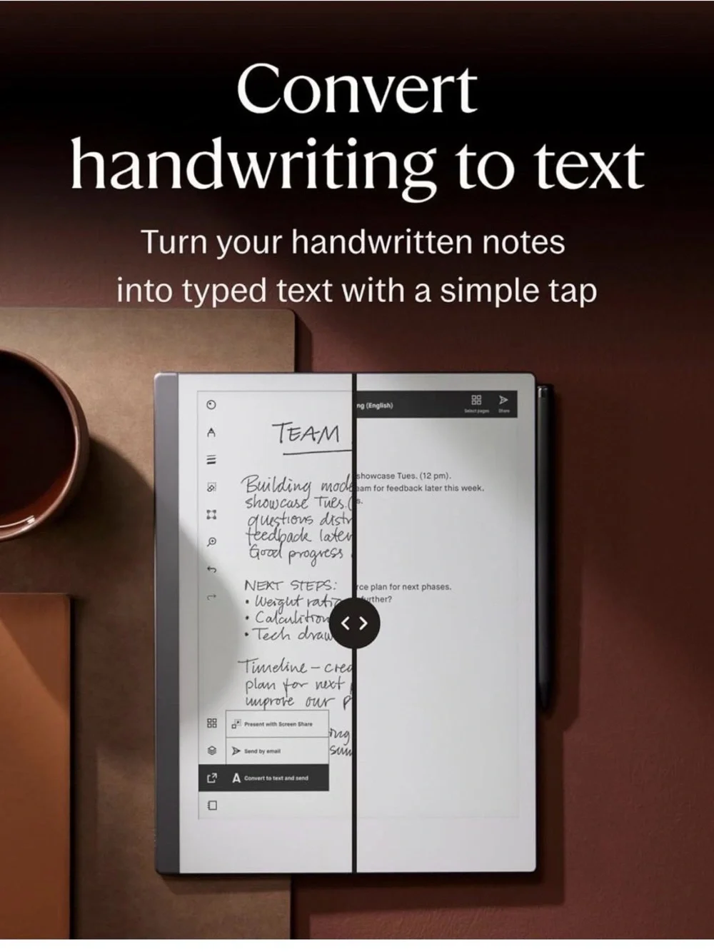 reMarkable 2 White E-Ink Tablet with Black Marker and Black Folio